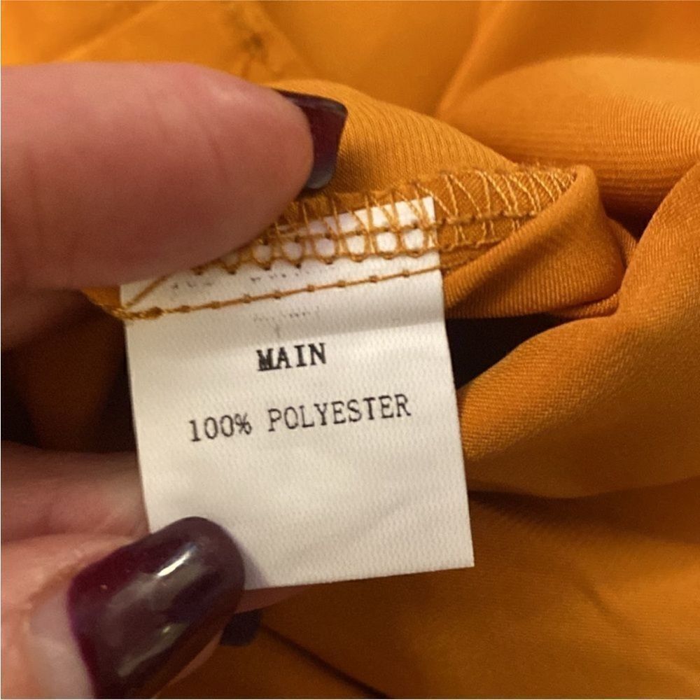 Hello Molly Vibrant Orange Long Sleeve Dress, US4 - Picture 12 of 12